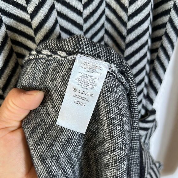Ann Tylor Chevron Patterned Black and White Dress - Picture 9 of 11